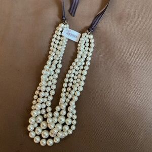 J.Crew tiered faux pearl necklace